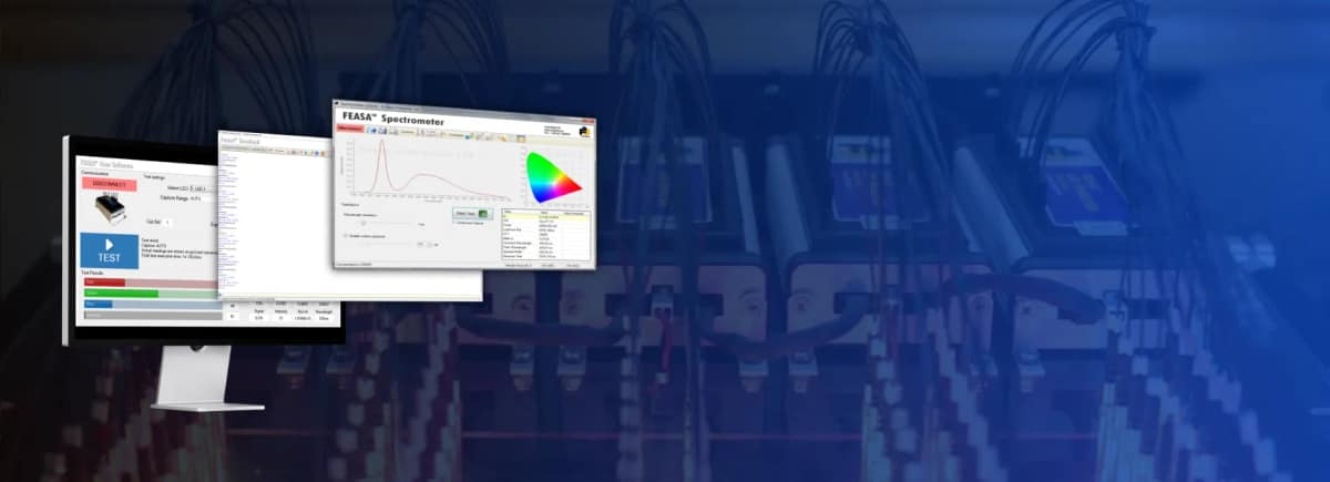 Automatisierter LED-Prüfstand mit mehreren Analysator-Stationen