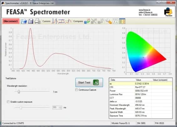 Feasa Spektrometer-Softwaresuite